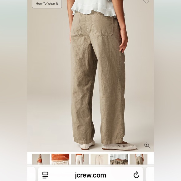 J. Crew Women’s Relaxed Utility Pants in Cotton Blend, size XS. - Picture 2 of 16